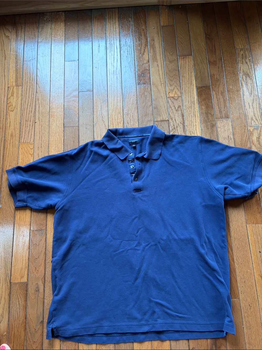 Burberry Men's Navy Blue Polo Shirt - Picture 2 of 8